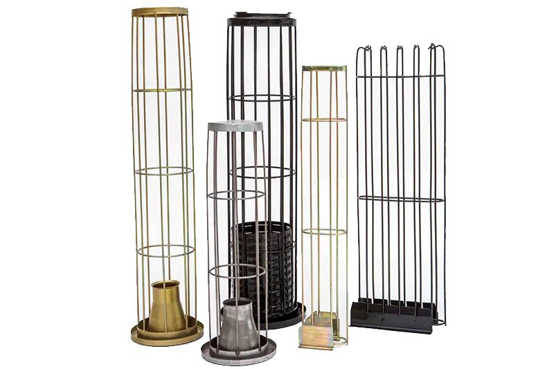 Filter cages for dust collector bags