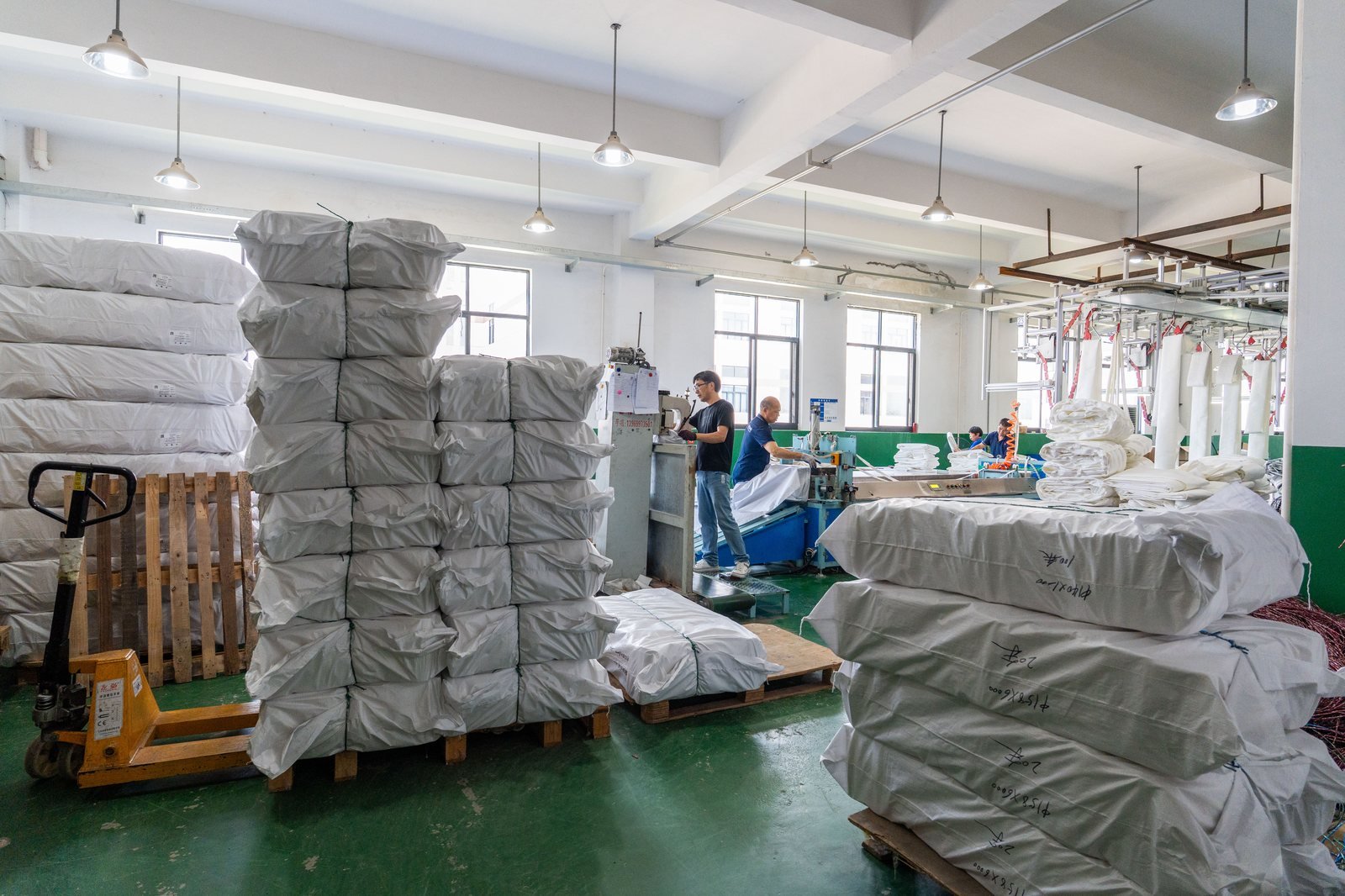 Packed filter bags before shipment