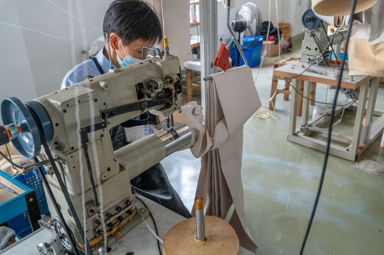 Filter bag seam sewing inspection