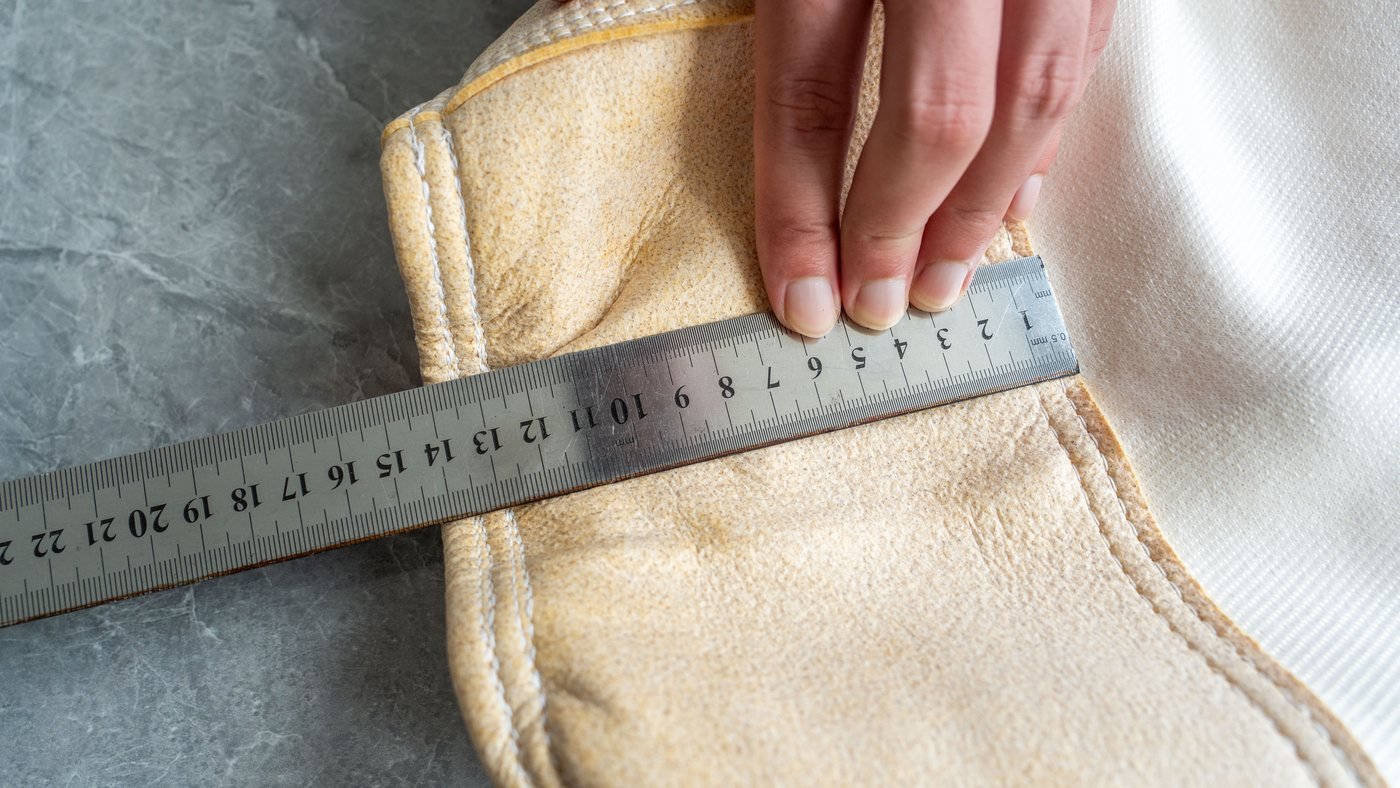 Measuring replacement dust collector filter bag