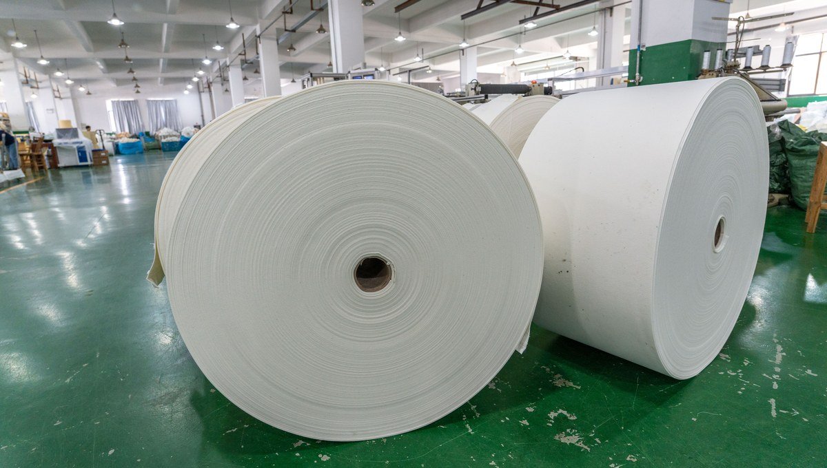 FMS composite filter media preparation and finishing review before sewing.
