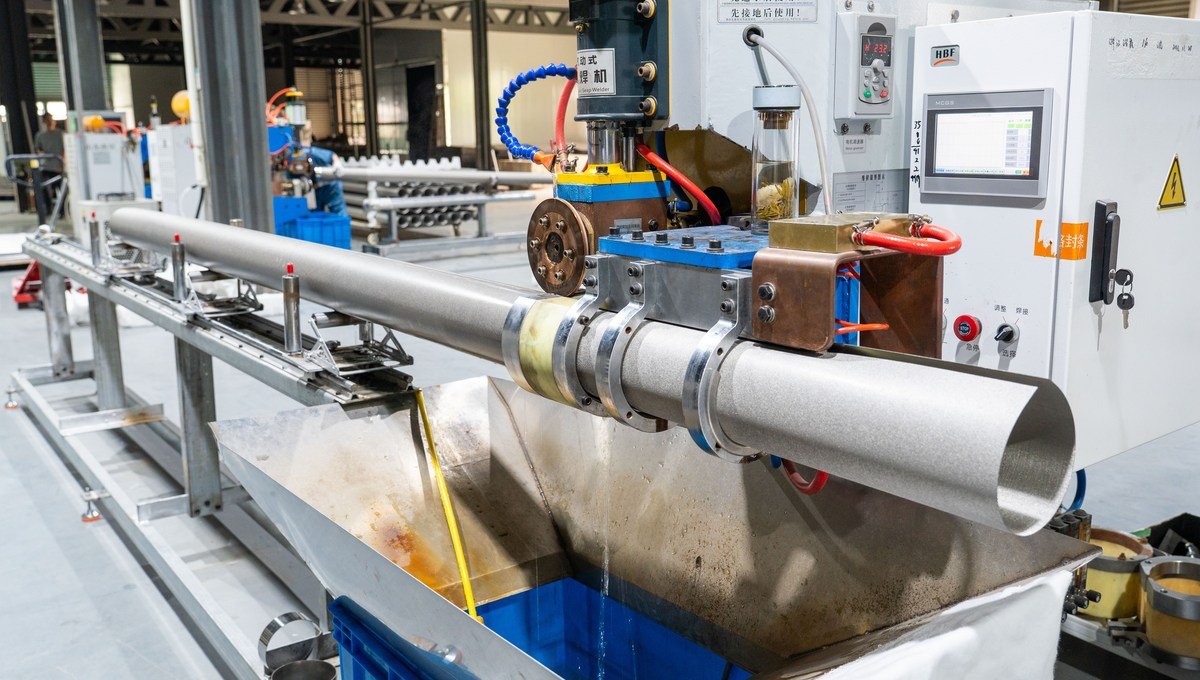 Production equipment used for metal filter tube seam fabrication