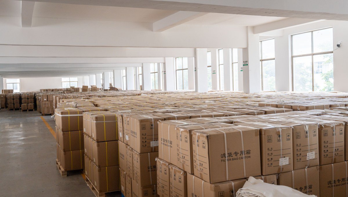 Packed P84 filter bags prepared for identified high-temperature projects.