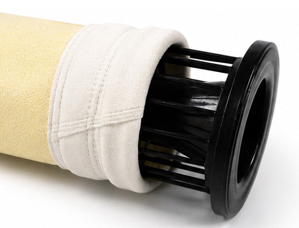 Acrylic filter bag size and cage compatibility checked before packing.