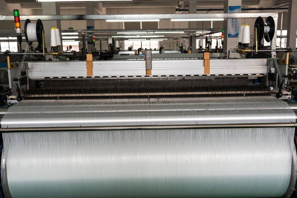 Fiberglass yarn woven into filter cloth