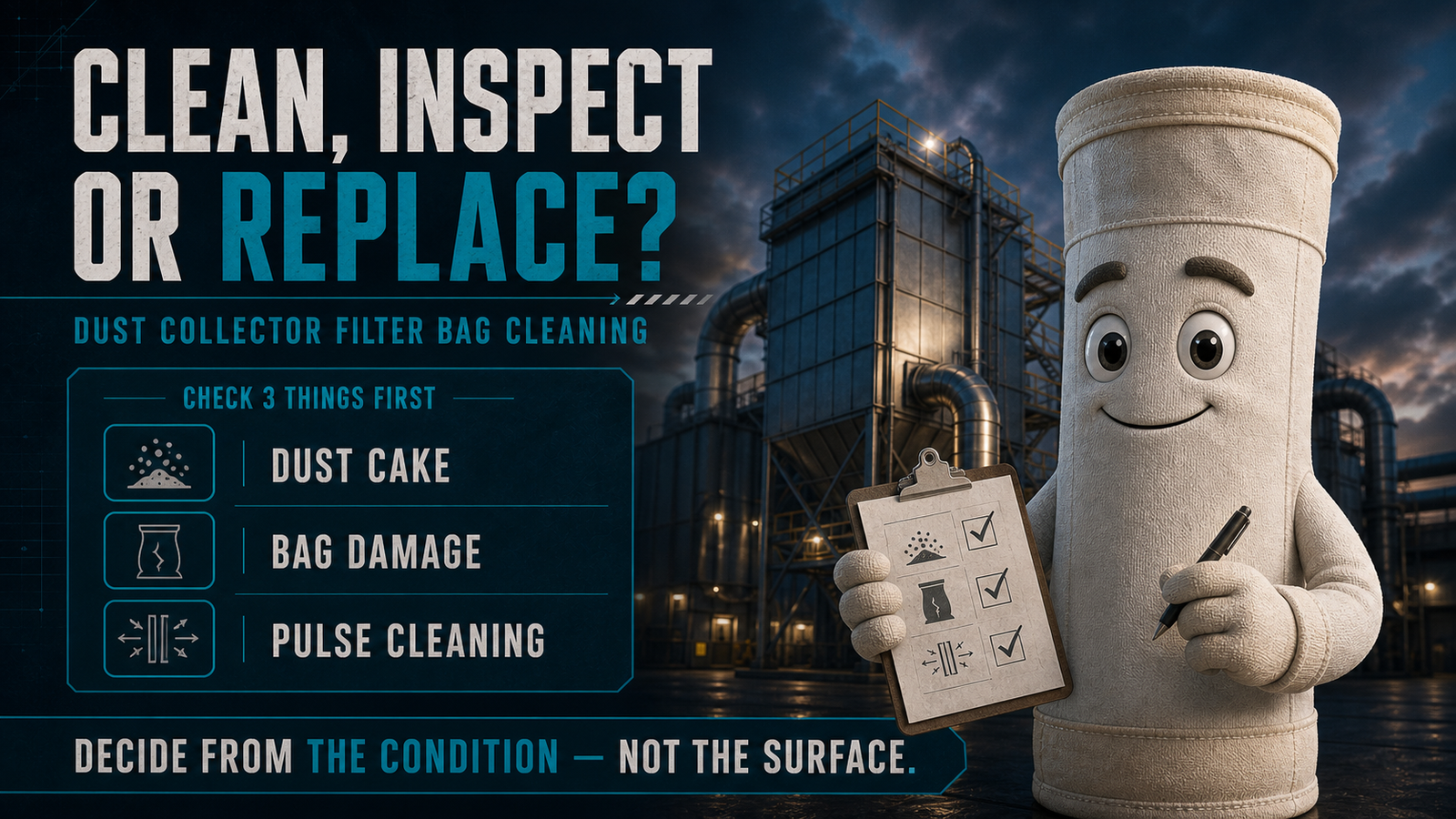 Dust Collector Filter Bag Cleaning: When Cleaning Helps and When to Replace