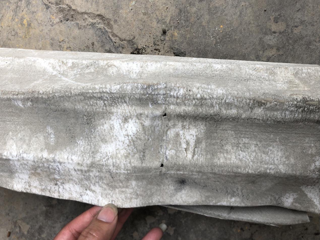 Actual repeated puncture found on a filter bag body